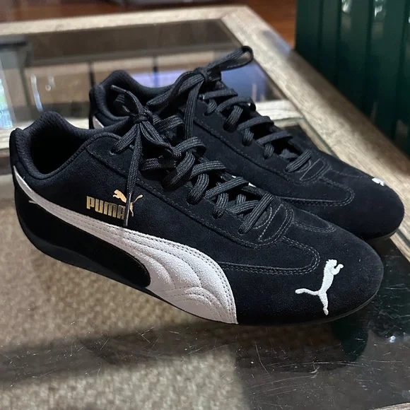 Puma Women’s Speedcat Black and Gray Suede Sneakers - Picture 1 of 9